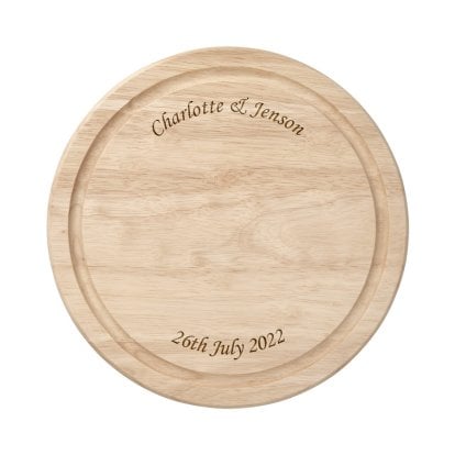 Personalised Round Chopping Board - Message