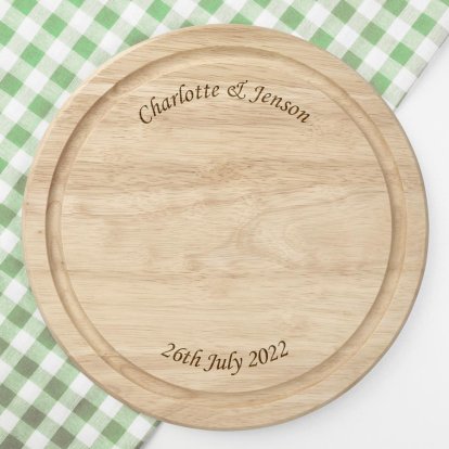 Personalised Round Chopping Board - Message 