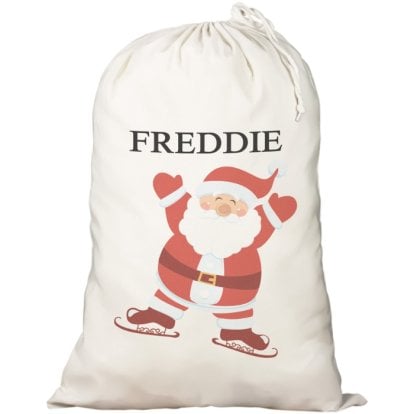 Personalised Santa Christmas Cotton Sack