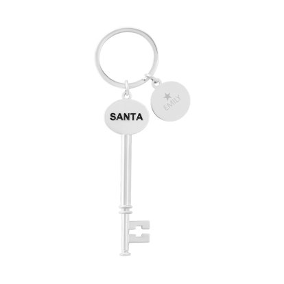 Santa's Star Engraved Key with Gift Box
