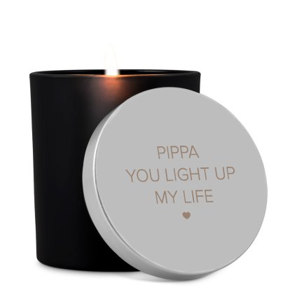 Scented Candle with Personalised Lid - Heart Message