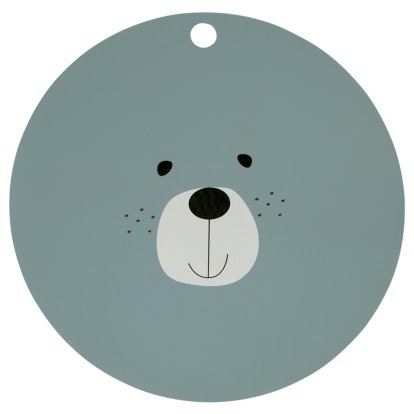 Silicone Baby Bear Placemat - Denim