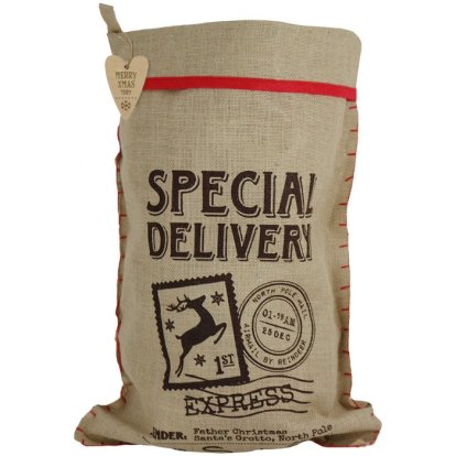 Special Delivery Christmas Sack with Personalised Tag