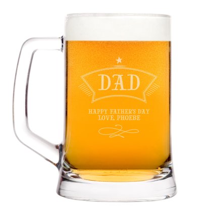 Star Dad's Personalised Beer Tankard