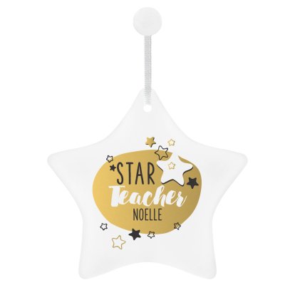 Star Teacher Personalised Ceramic Star Keepsake