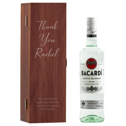 Thank You Personalised Box & Bacardi Carta Blanca