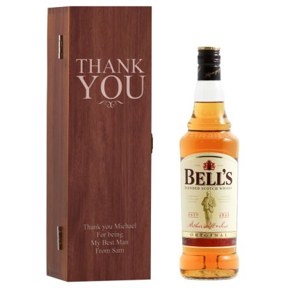Thank You Personalised Box & Bell's Whisky