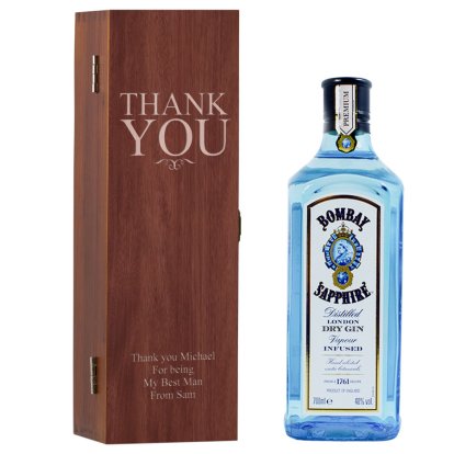 Thank You Personalised Box & Bombay Gin