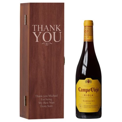 Thank You Personalised Box & Campo Viejo Rioja