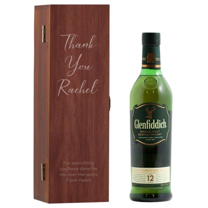 Thank You Personalised Box & Glenfiddich Whisky