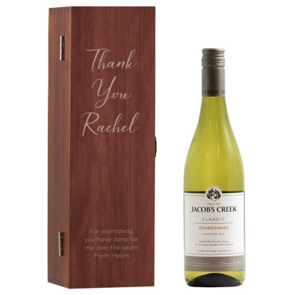 Thank You Personalised Box & Jacob's Creek Chardonnay
