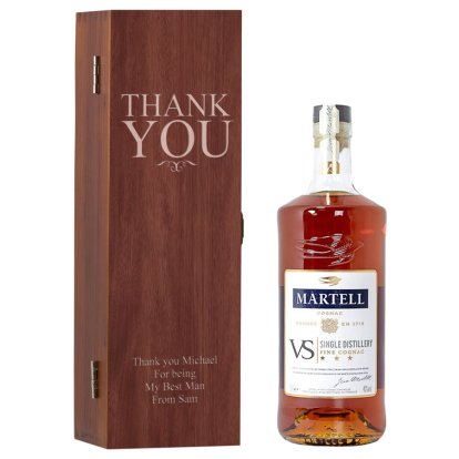 Thank You Personalised Box & Martell VS Cognac
