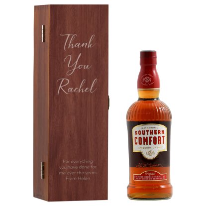 Thank You Personalised Box & Southern Comfort
