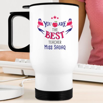 The Best Teacher Personalised Travel Mug 