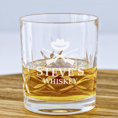The Cool Hunter Personalised Cut Glass Whisky Glass 