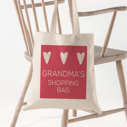 Personalised Tote Bag - Hearts Design
