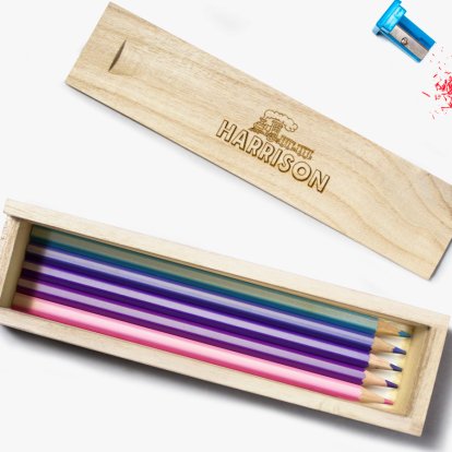 Train Personalised Wooden Pencil Case 