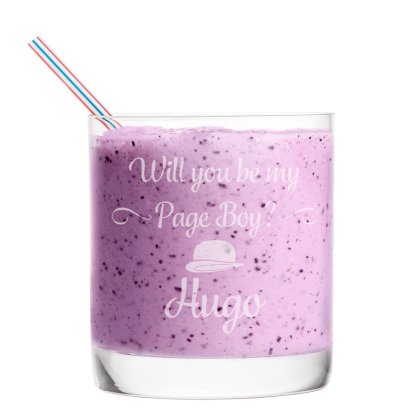 Will You Be My Page Boy Personalised Juice Glass