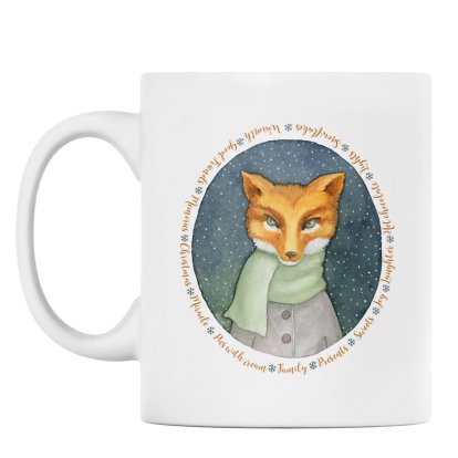 Winter Fox Personalised Mug 