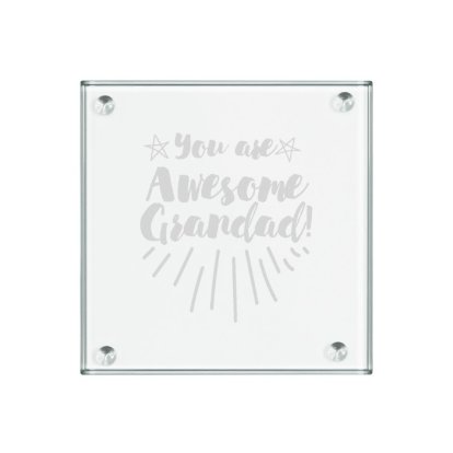 You are Awesome Engraved Square Glass Coasters