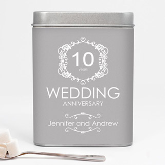 Personalised (10th) Tin Year Anniversary Gifts